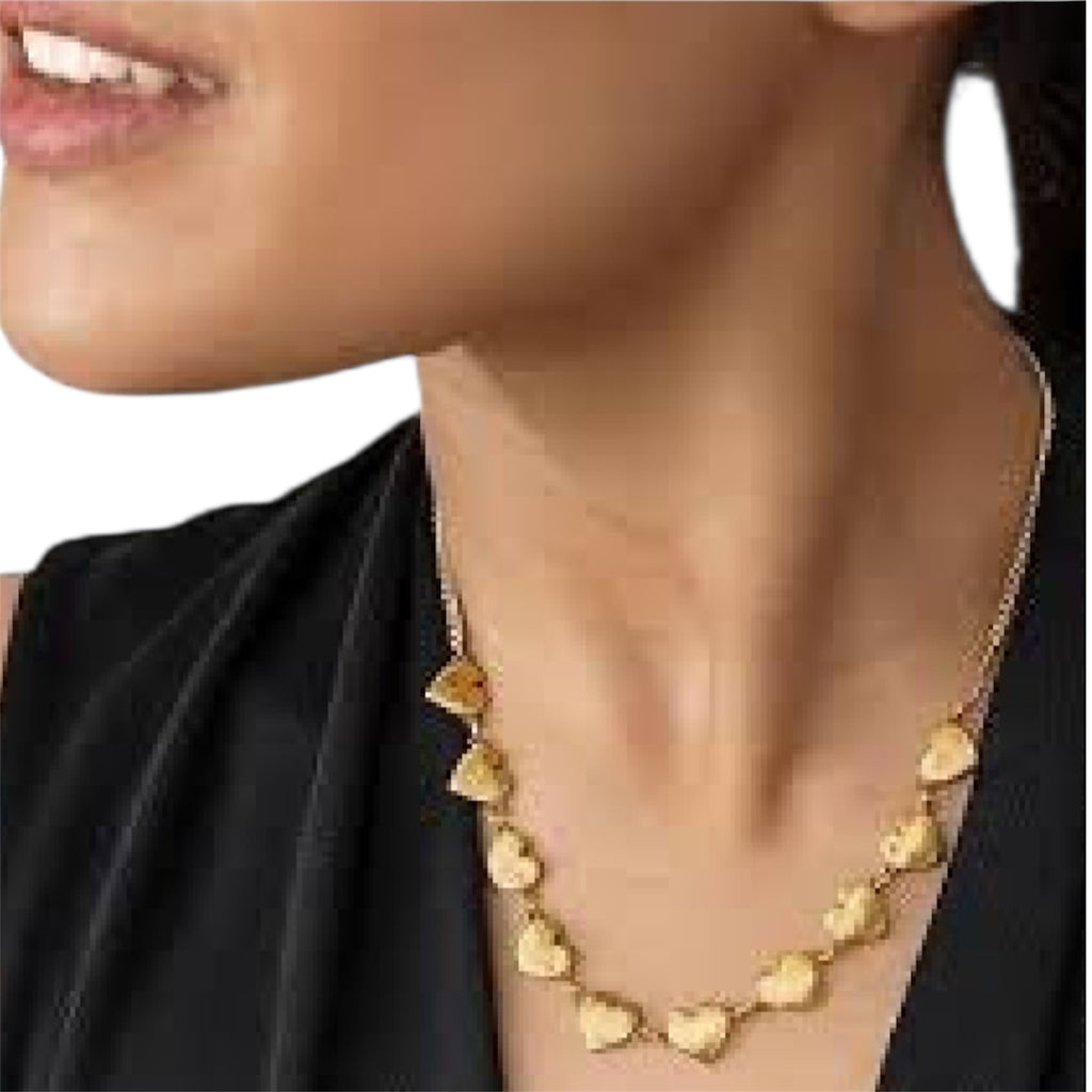 Collana donna cuori ottone  Vestopazzo