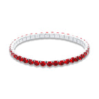 Bracciale tennis donna acciaio Brand silver elastico