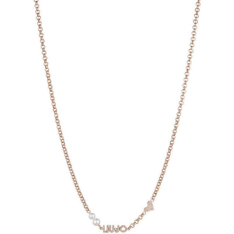 Collana donna acciaio perla Liu jo