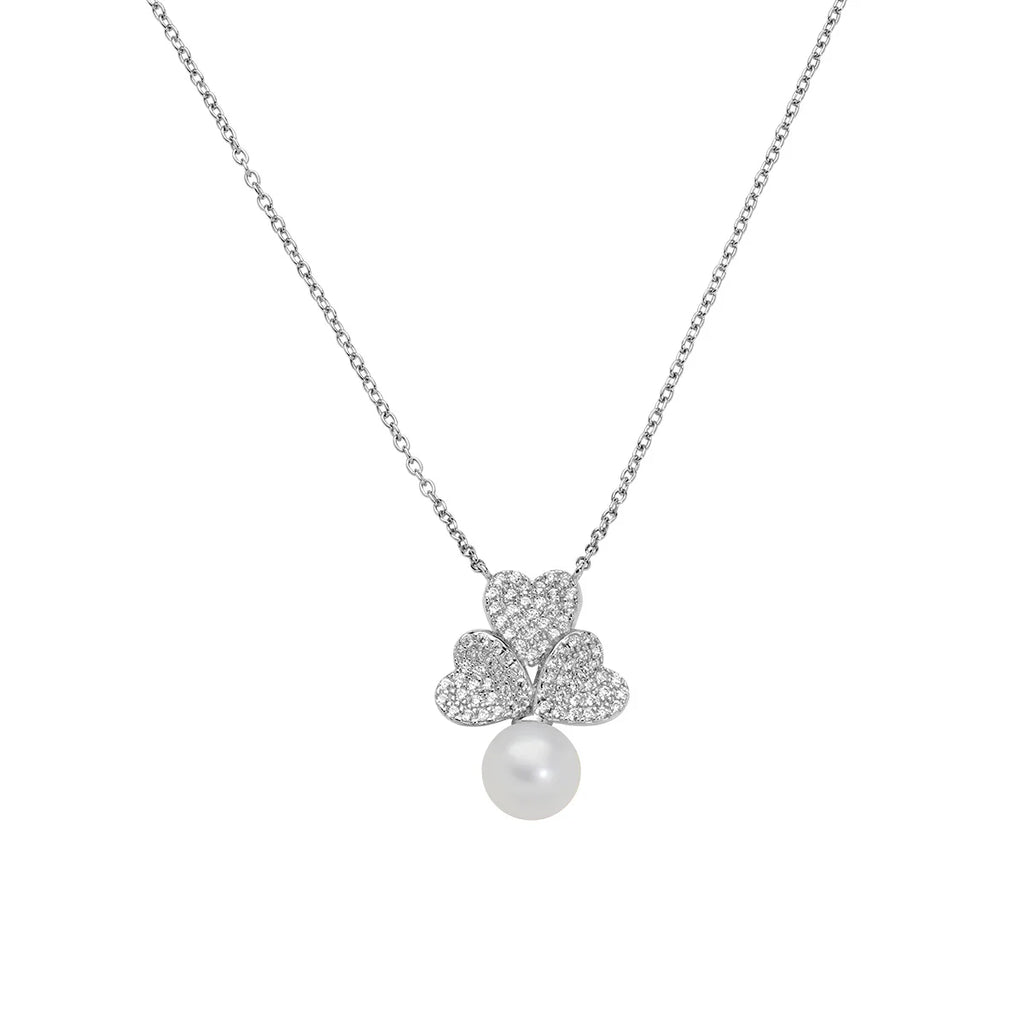 Collana donna in argento con Perlina