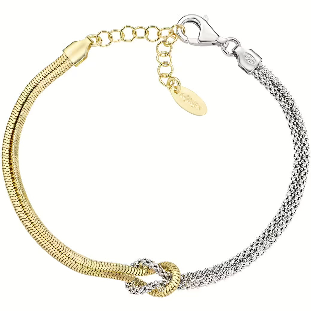 Bracciale  donna - uomo argento Amen nodo
