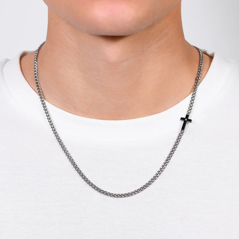 Collana uomo Luca Barra acciaio