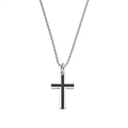 Collana uomo acciaio Amen croce ACCLCRBN