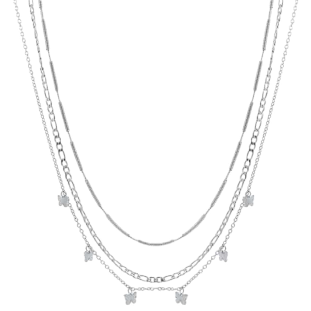 Collana donna acciaio Brand triplo filo 30NK002