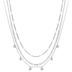 Collana donna acciaio Brand triplo filo 30NK002