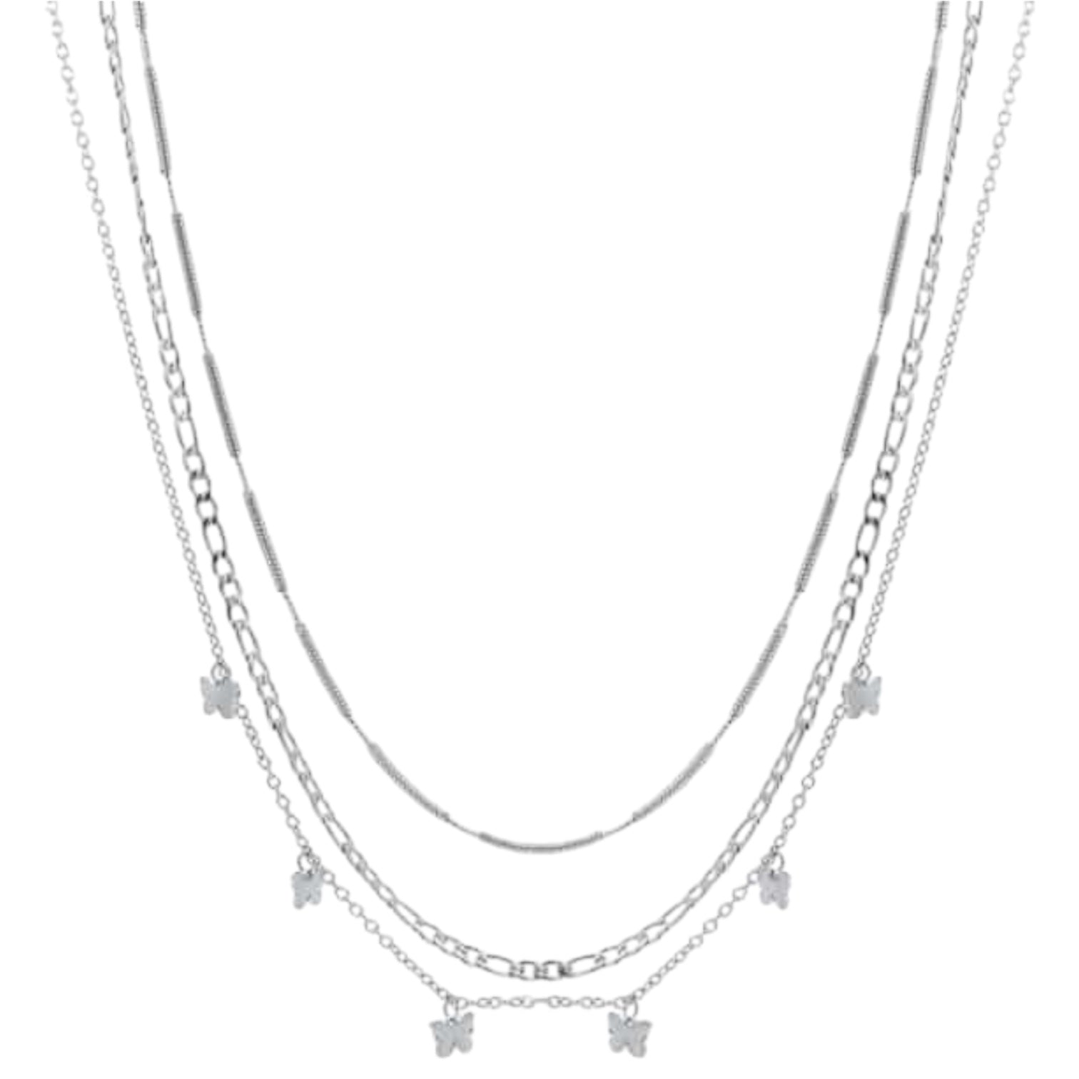 Collana donna acciaio Brand triplo filo 30NK002