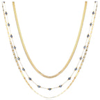 Collana donna acciaio Brand triplo filo 30NK003G