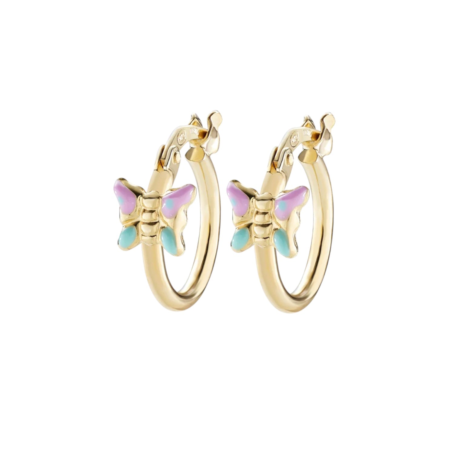 Orecchini bambina argento Amen  cerchietto farfalla