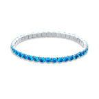 Bracciale tennis donna acciaio Brand silver elastico