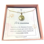 Collana Festa della Mamma  argento  Mom con dedica