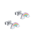Orecchini bambina acciaio Brand arcobaleno