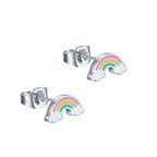 Orecchini bambina acciaio Brand arcobaleno
