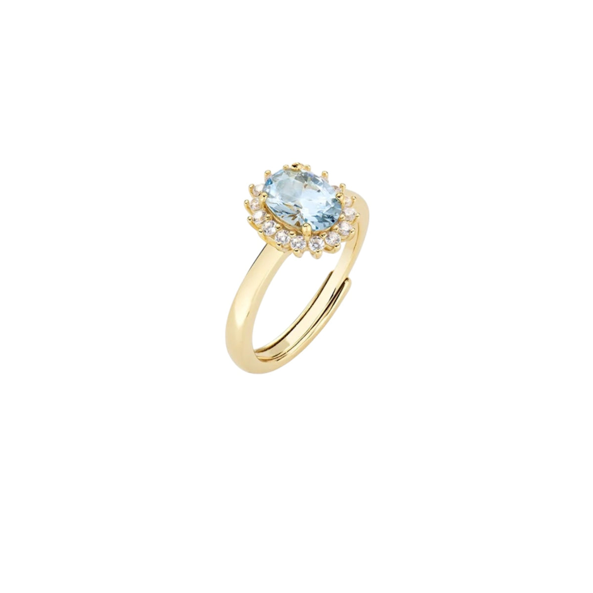Anello lady donna argento Amen gold ANLDPGBLB2