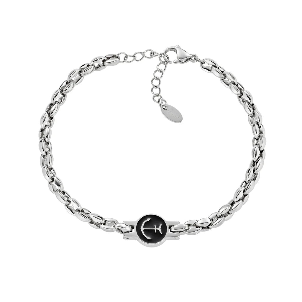 Bracciale uomo acciaio Amen ancora maglia marinara ACBR1655BN/G