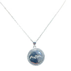 Collana Festa della Mamma  argento  Mom con dedica
