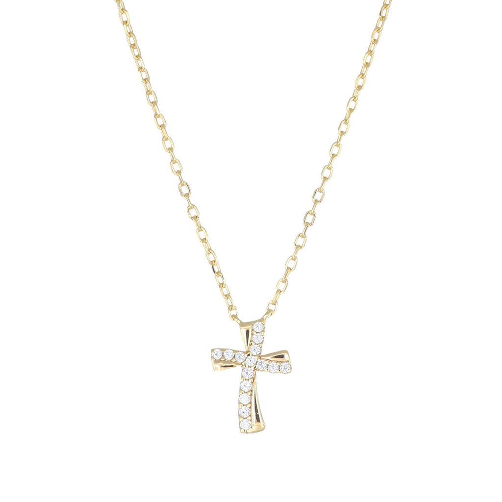 Collana donna argento Amen croce pave’ CLCROGBZ/CLCROBBZ