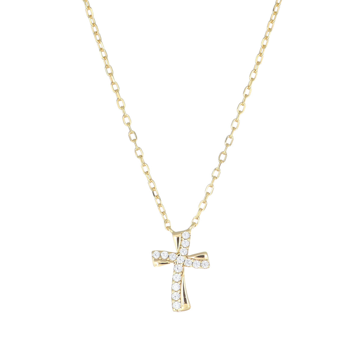Collana donna argento Amen croce pave’ CLCROGBZ/CLCROBBZ