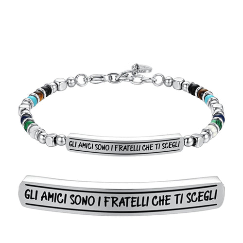 Bracciale acciaio uomo Luca Barra per amiciBA1657