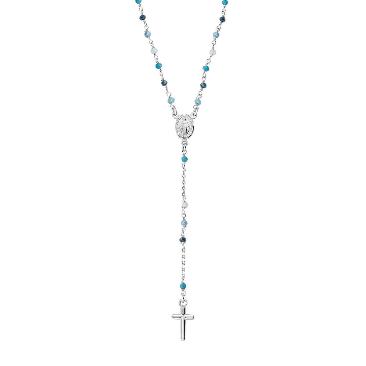 Collana donna rosario argento Amen
