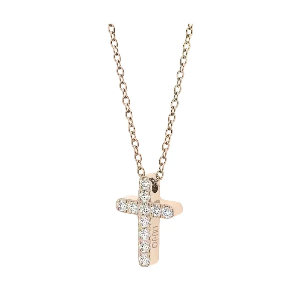 Collana donna acciaio croce Liu Jo