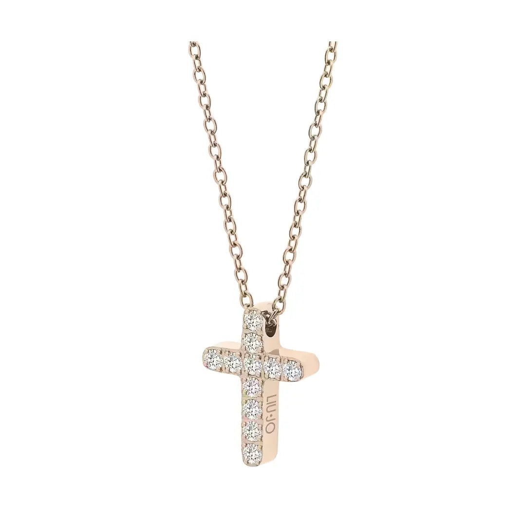 Collana donna acciaio croce Liu Jo