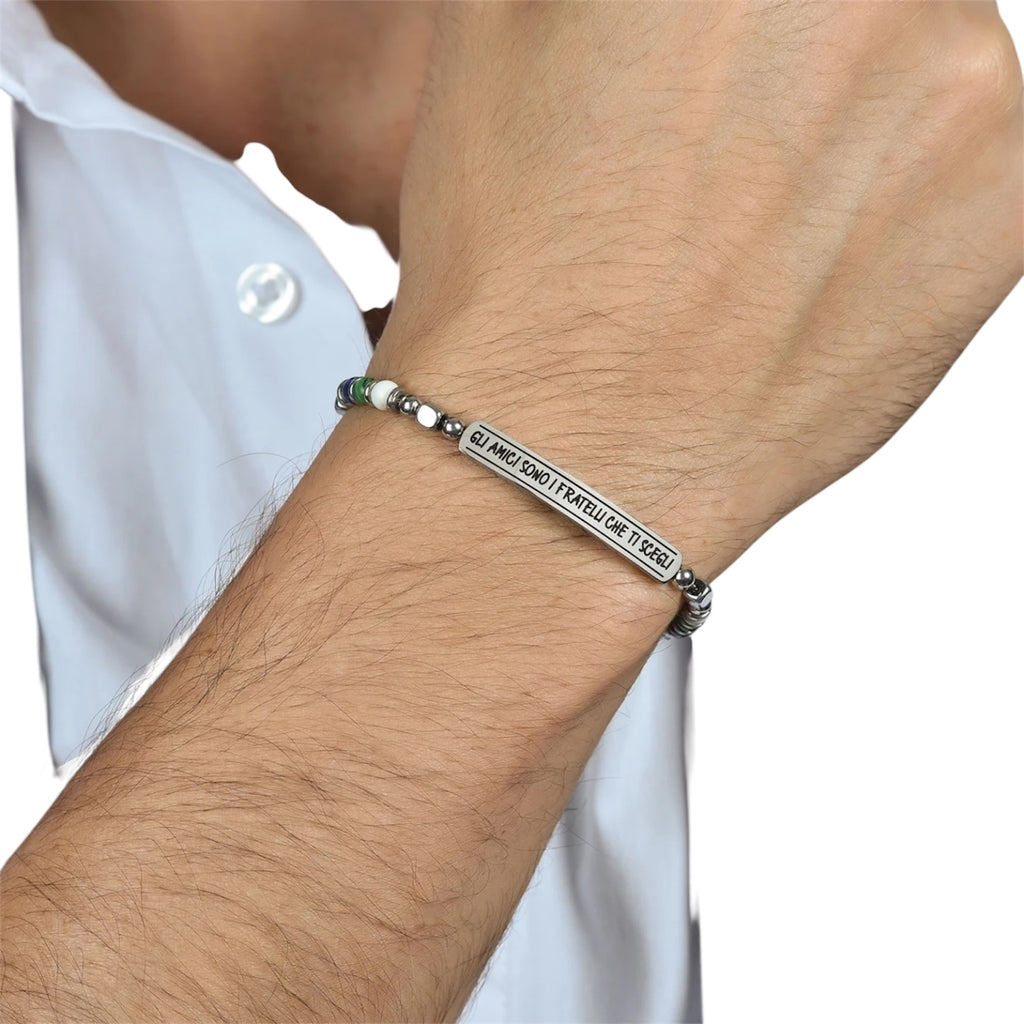 Bracciale acciaio uomo Luca Barra per amiciBA1657