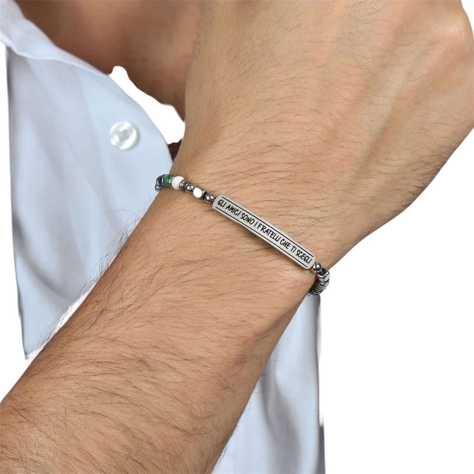 Bracciale acciaio uomo Luca Barra per amiciBA1657