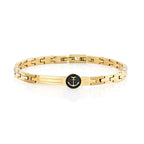 Bracciale uomo acciaio Amen ancora smaltato ACBR7365