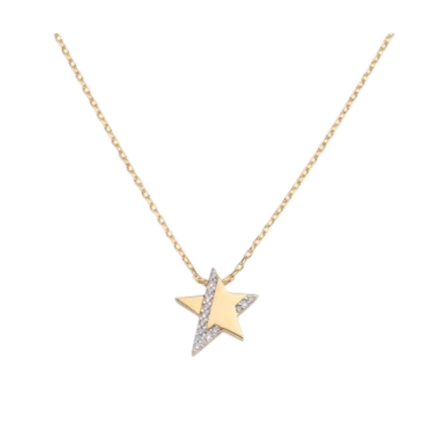 Collana donna Amen con stella in argento color oro