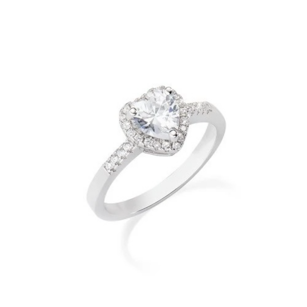 Anello donna argento Amen  cuore