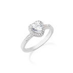 Anello donna argento Amen  cuore