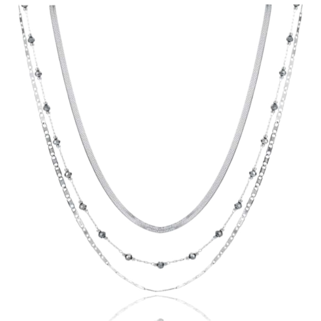 Collana donna acciaio Brand triplo filo 30NK003