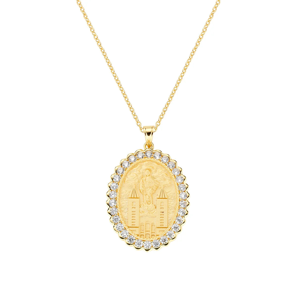 Collana donna Amen in argento con madonna Medjugorje