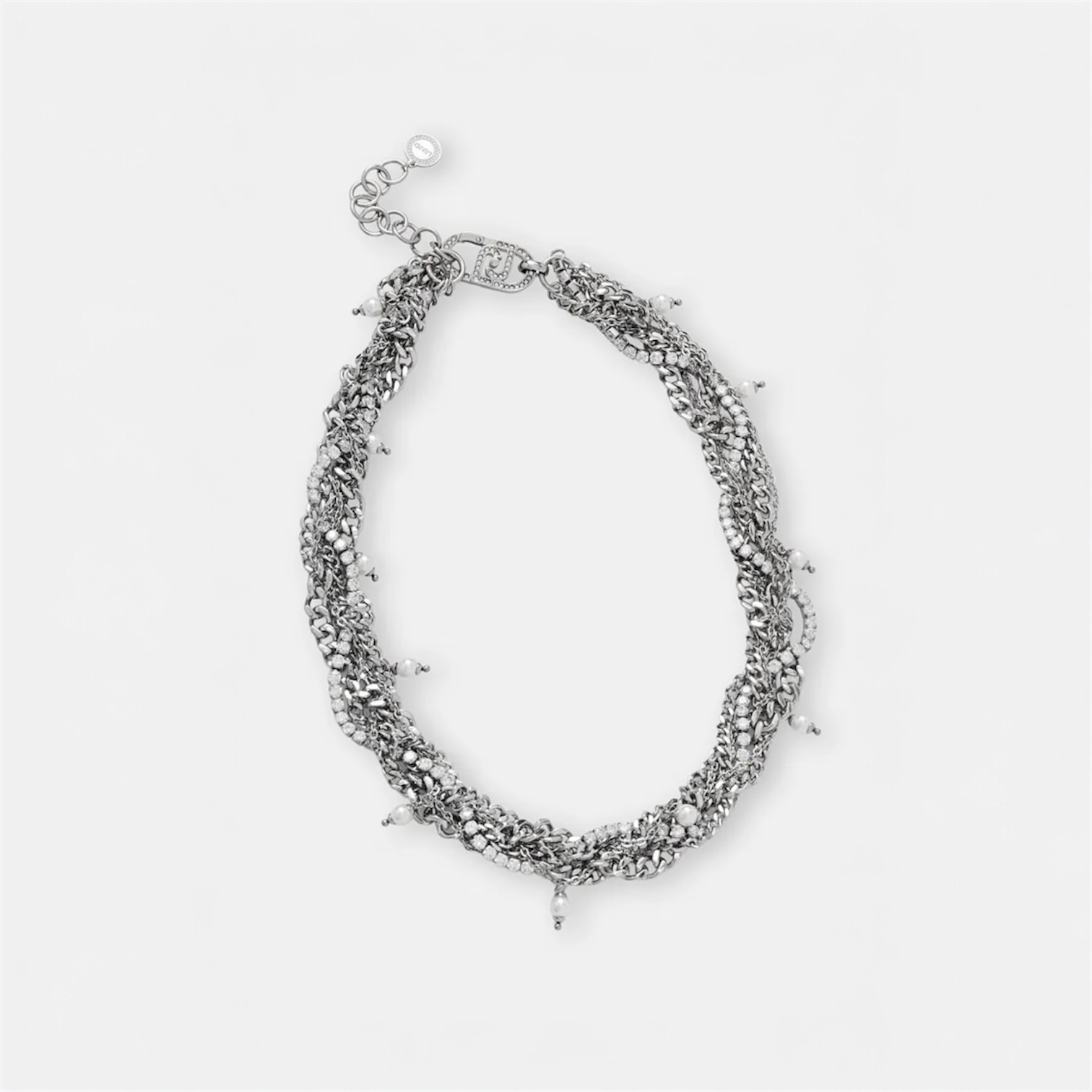 Collana donna acciaio Liu Jo con cristalli e perline