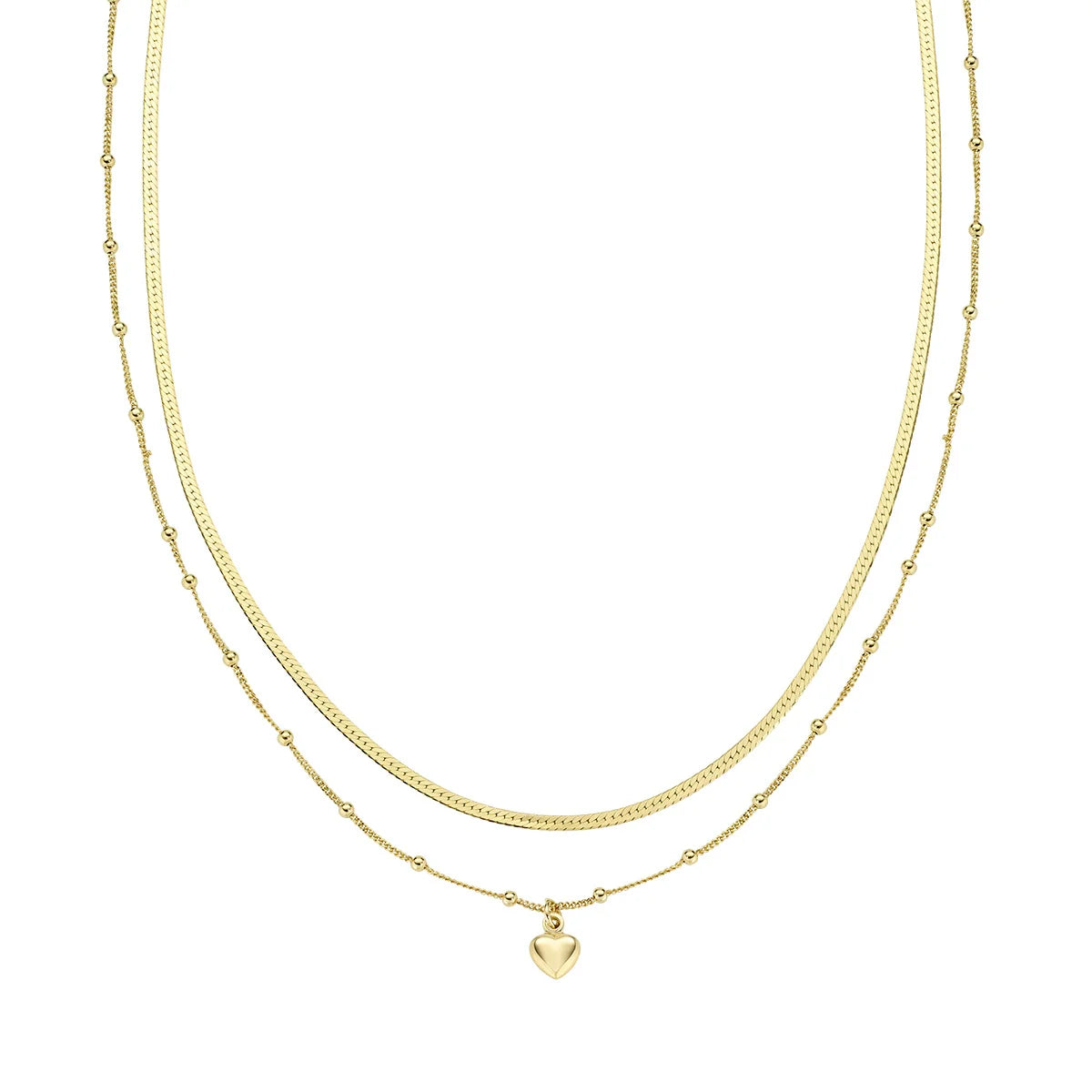 Collana donna argento Amen con cuore doppi filo CL2PICUG