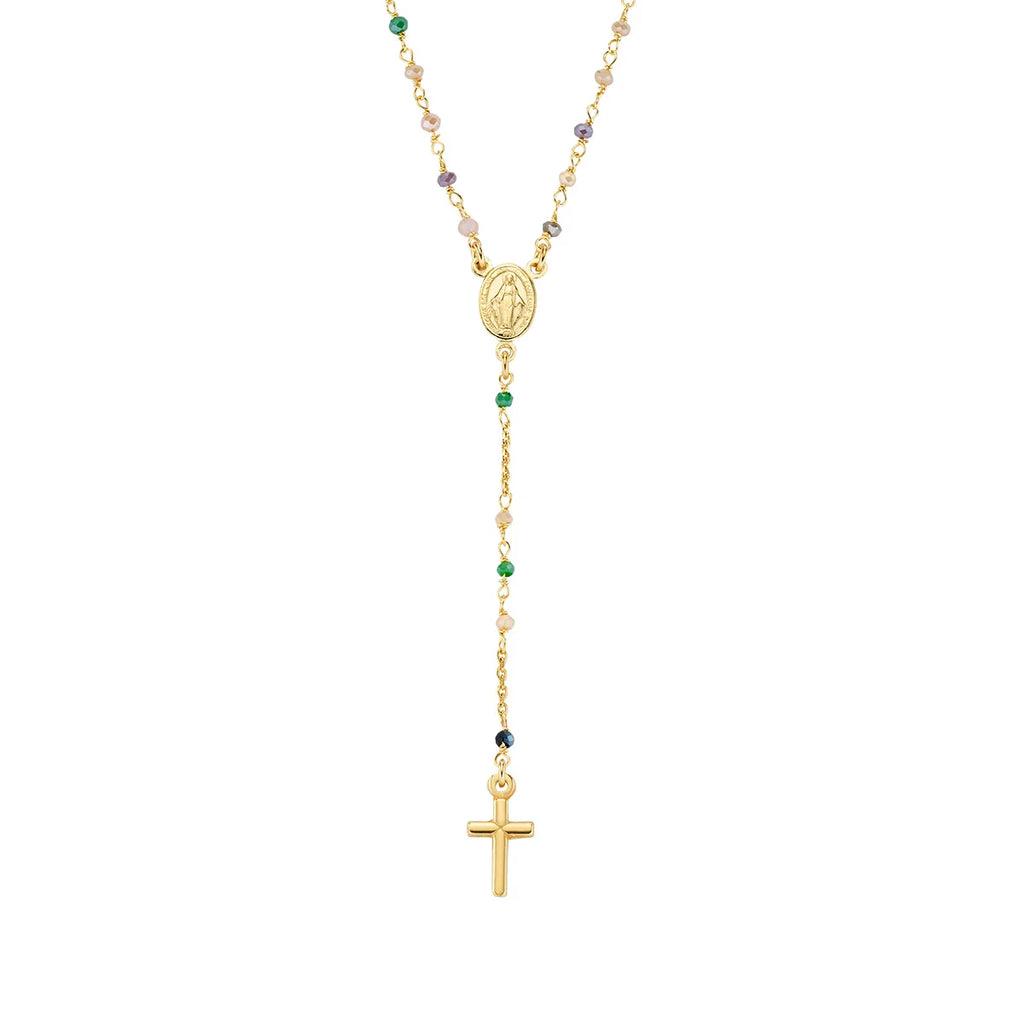 Collana donna rosario argento Amen CRO10GTOVE4