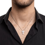 Collana donna- uomo acciaio con croce Brand 18NK016W
