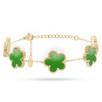 Bracciale donna acciaio Freddy fiori gold