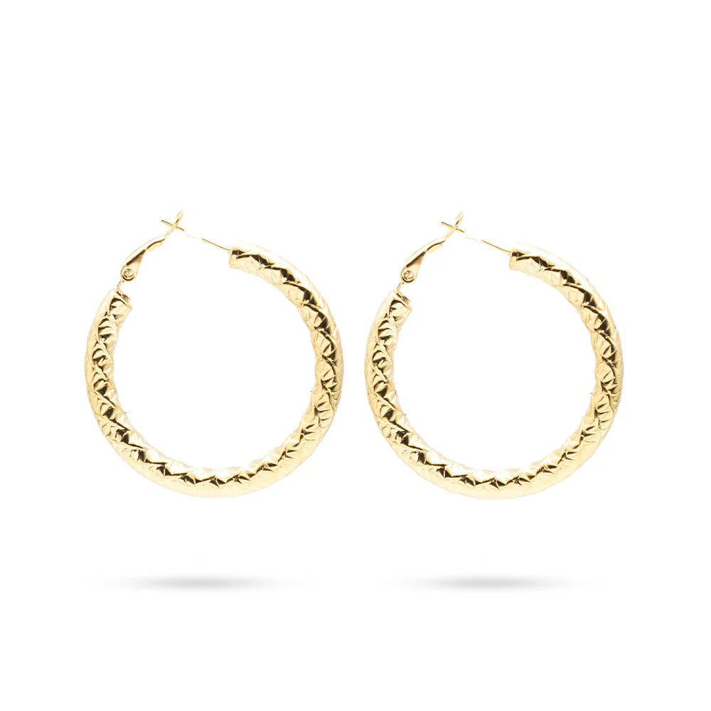 Orecchini donna cerchio Freddy gold 3,5 cm