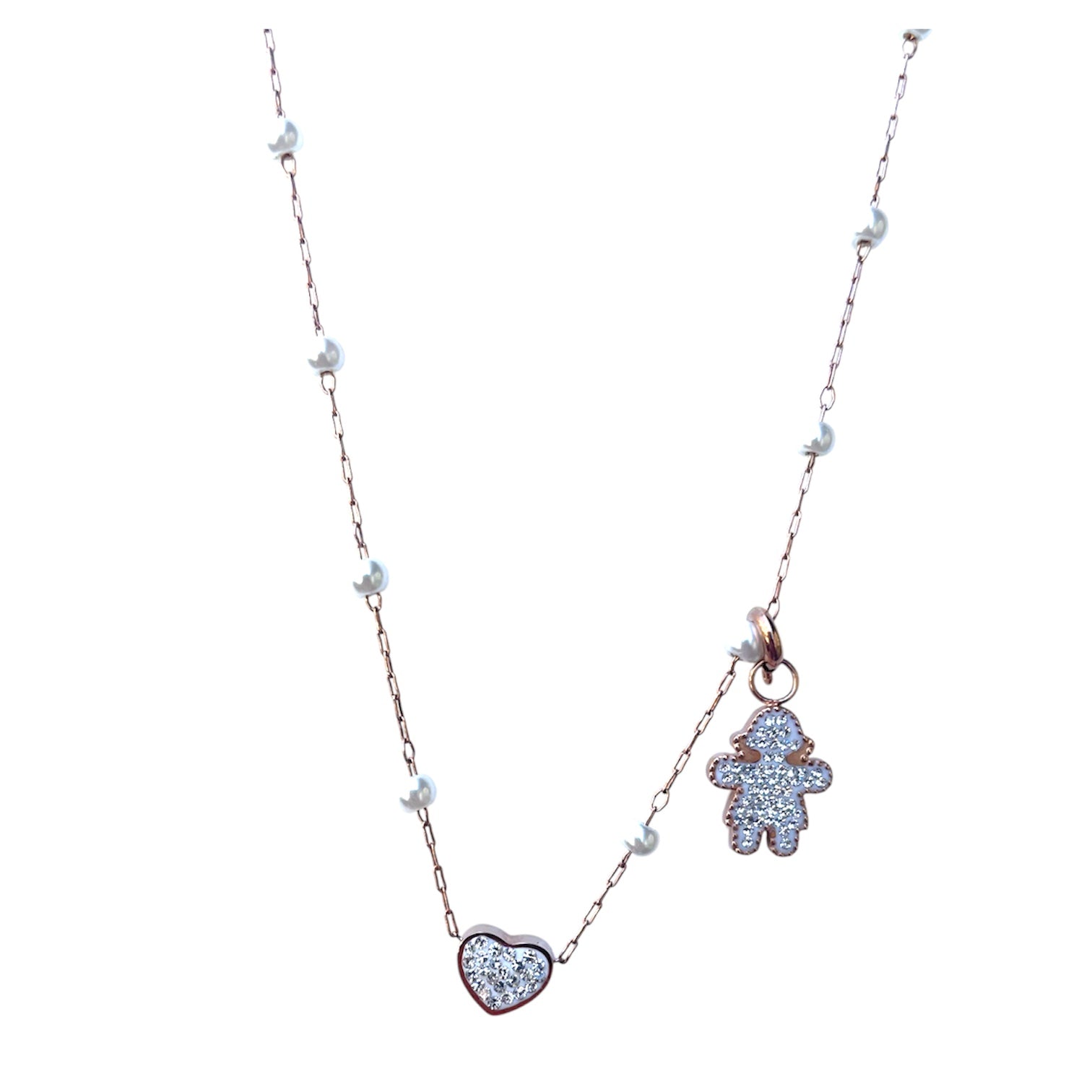 Collana Festa della Mamma  acciaio + figlia