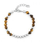Bracciale acciaio uomo Paciotti 4 us occhio di tigre silver