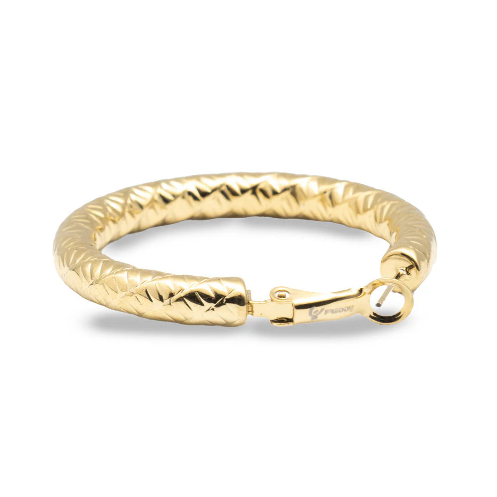 Orecchini donna cerchio Freddy gold 3,5 cm