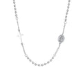 Collana acciaio donna Luca Barra Rosario girocollo