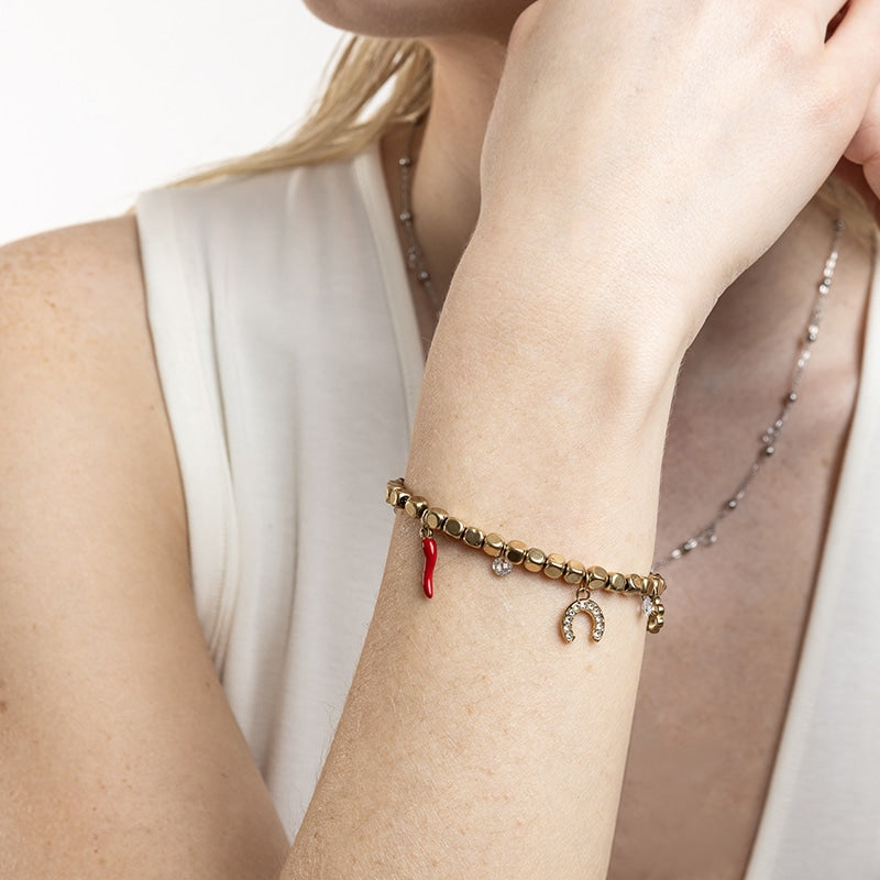 Bracciale acciaio donna Brand oro 03BR034