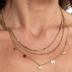 Collana donna acciaio Brand triplo filo 30NK002G