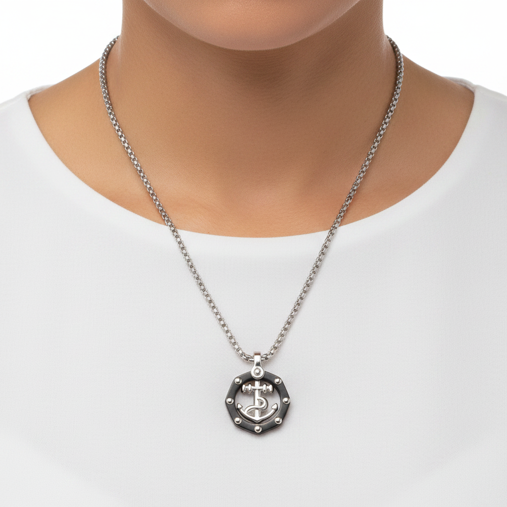 Collana uomo acciaio  Amen ancora ACCL1018