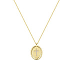 Collana donna Amen crocifisso placcato oro girevole 18k OTCLDOCRIGBZ