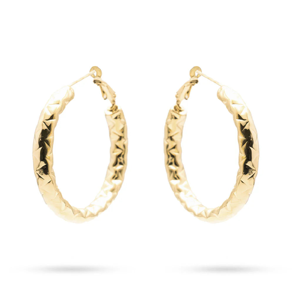 Orecchini donna cerchio Freddy gold 3,5 cm