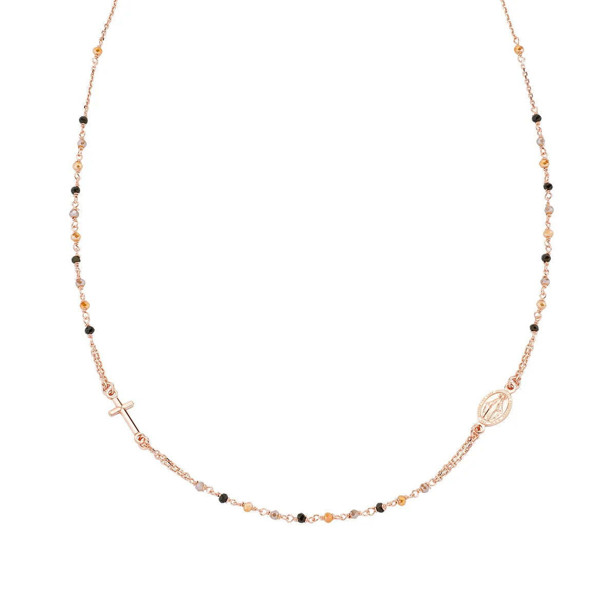 Collana rosario donna argento Amen