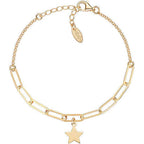 Bracciale donna Amen in argento color oro con stella BRCAMISTG